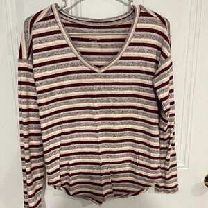 American Eagle Striped Soft and Sexy Plush Long Sleeve